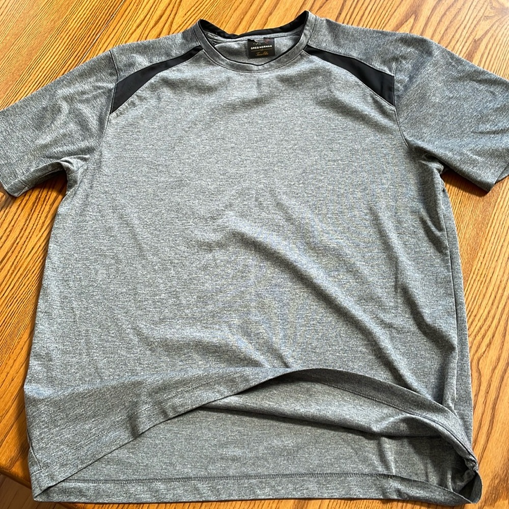 Mens Shirt Gray & Black Greg Norman